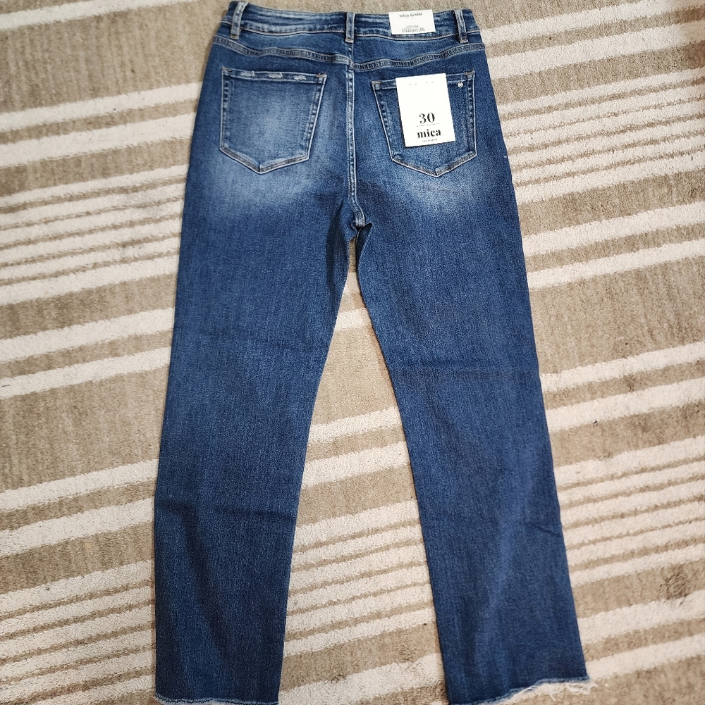 MICA Women's Super High Straight Leg Jeans - Blue. NWT - Picture 12 of 14